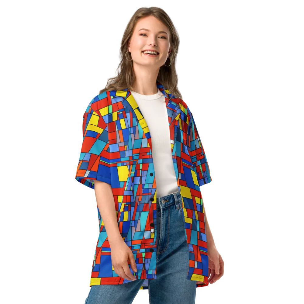 Scarlet Structure on Button Shirt — Front