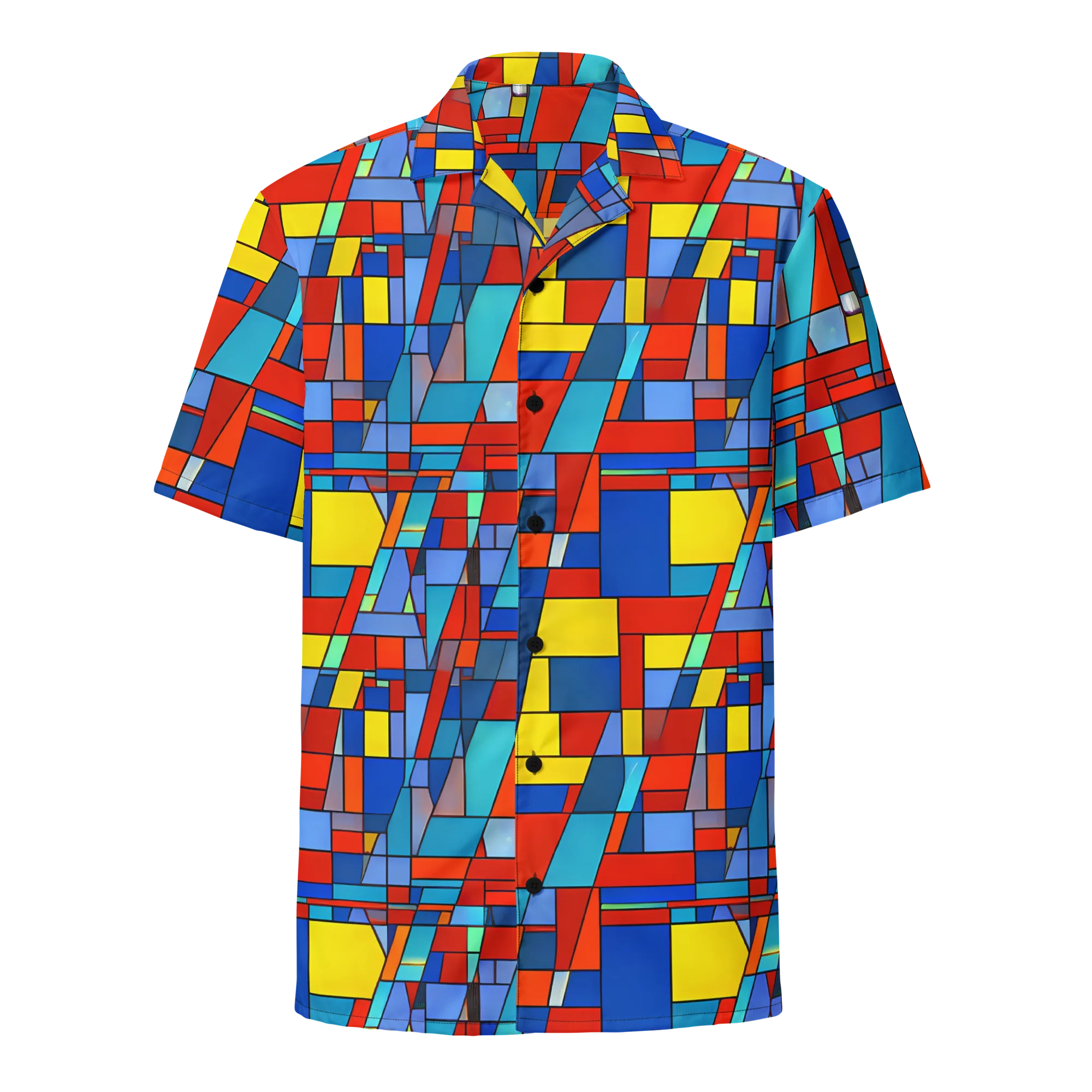 Scarlet Structure on Button Shirt — Front