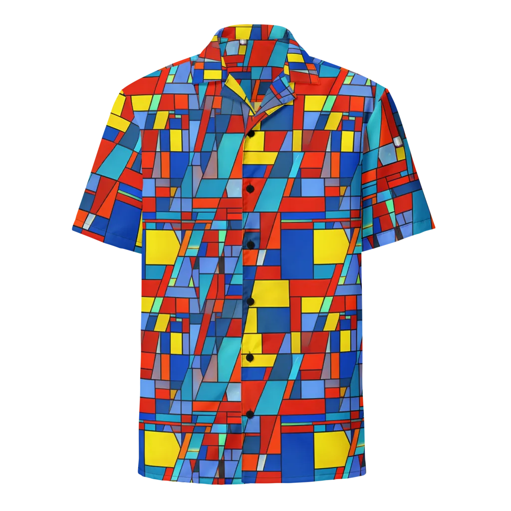 Scarlet Structure on Button Shirt — Front