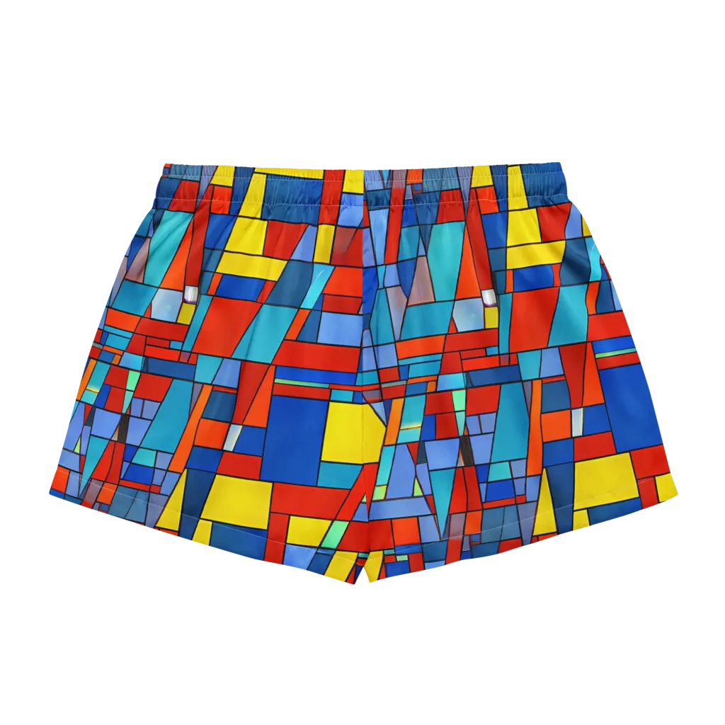 Scarlet Structure on Women's Pajama Shorts — Back
