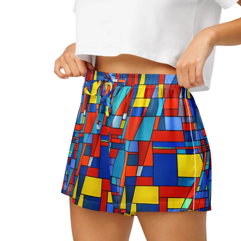 Scarlet Structure on Women's Pajama Shorts — Left