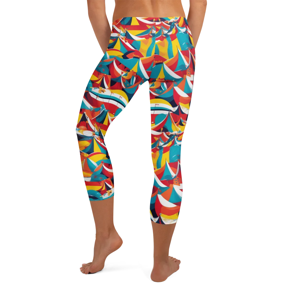 Carnival Sails on Capri Leggings — Back