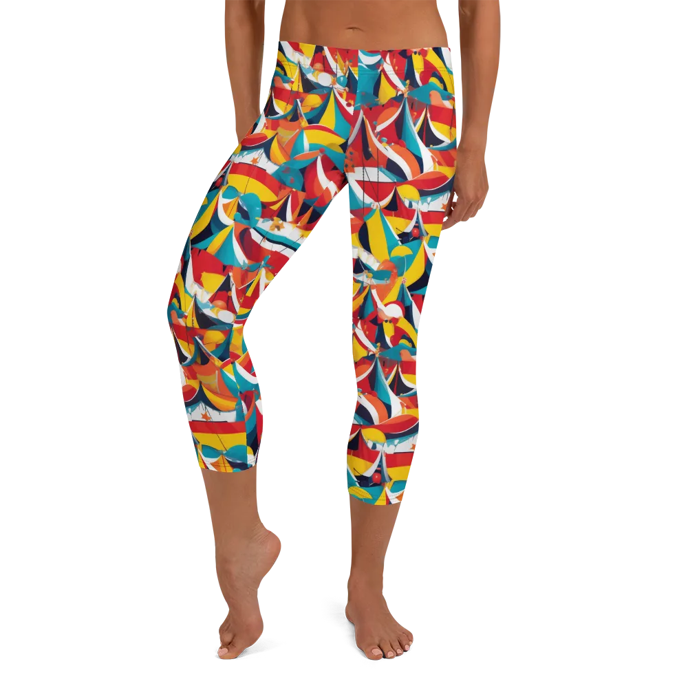 Carnival Sails on Capri Leggings — Front