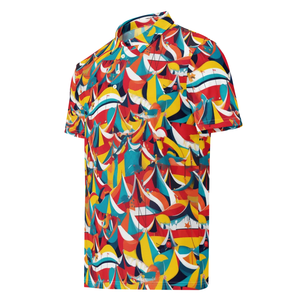 Carnival Sails on Men's Slim Fit Polo Shirt — Left Front
