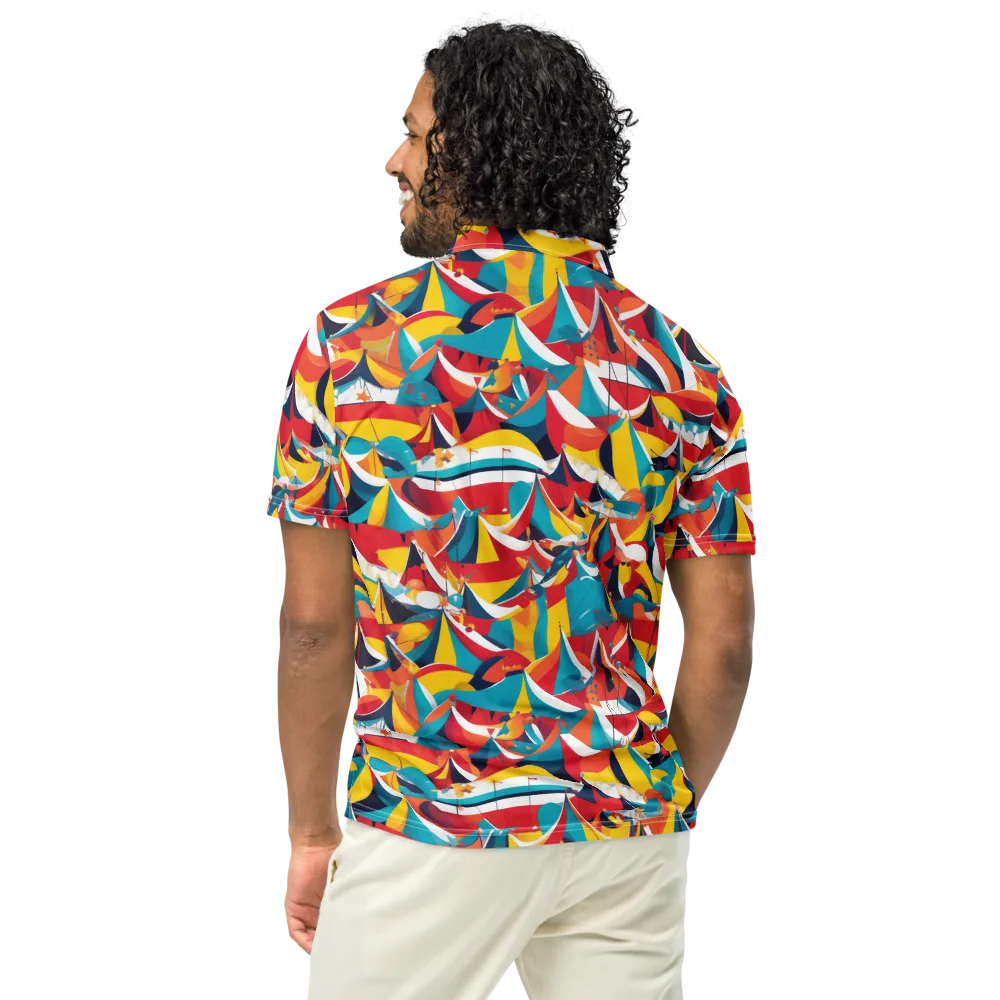Carnival Sails on Men's Slim Fit Polo Shirt — Back