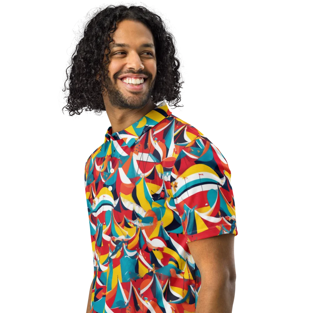 Carnival Sails on Men's Slim Fit Polo Shirt — Left Front