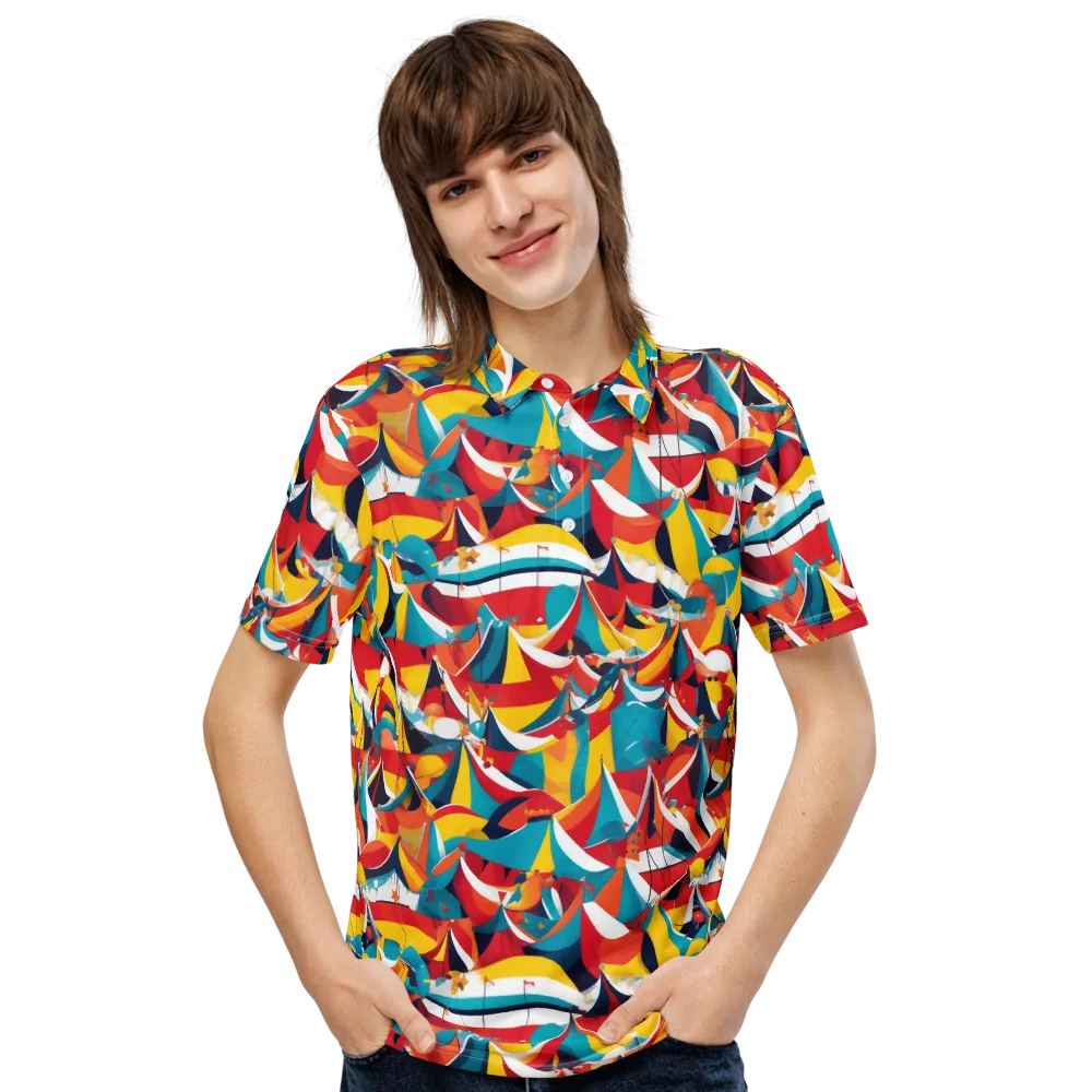 Carnival Sails on Men's Slim Fit Polo Shirt — Front