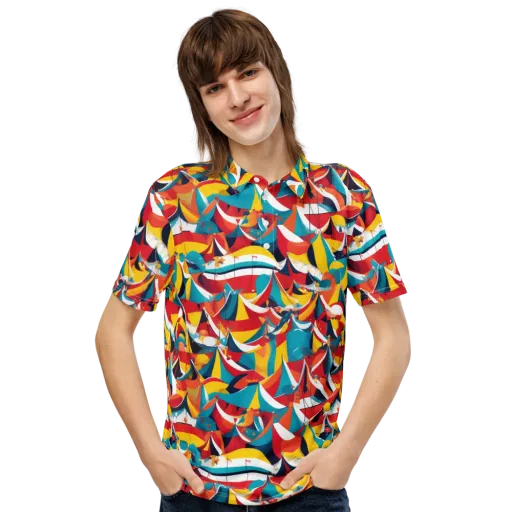 Carnival Sails on a Men's Slim Fit Polo Shirt