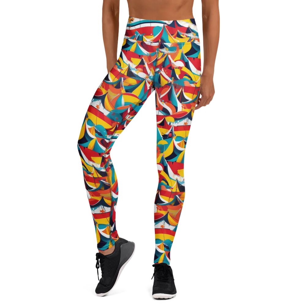 Carnival Sails on Yoga Leggings — Front