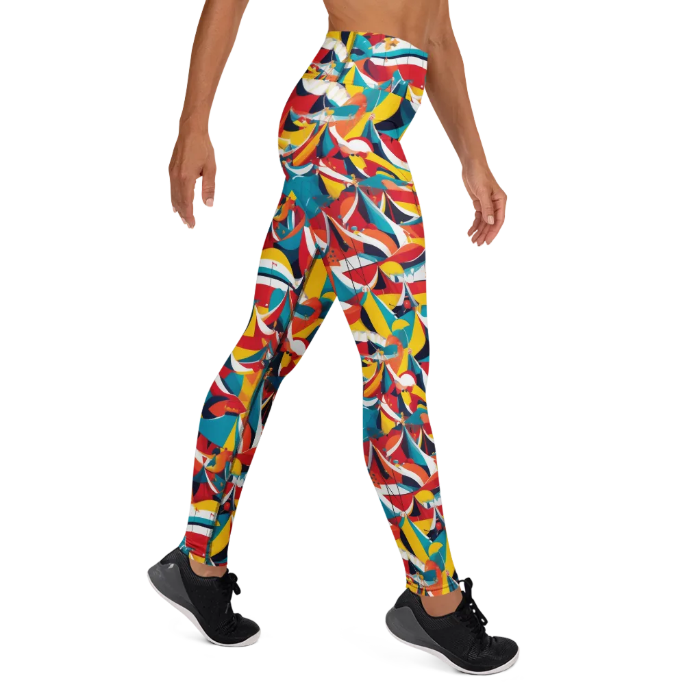 Carnival Sails on Yoga Leggings — Right