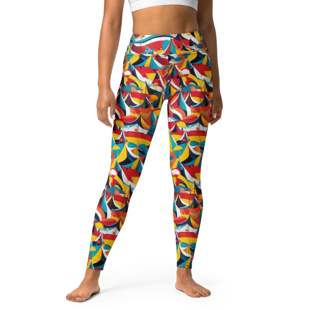 Carnival Sails on Yoga Leggings — Front