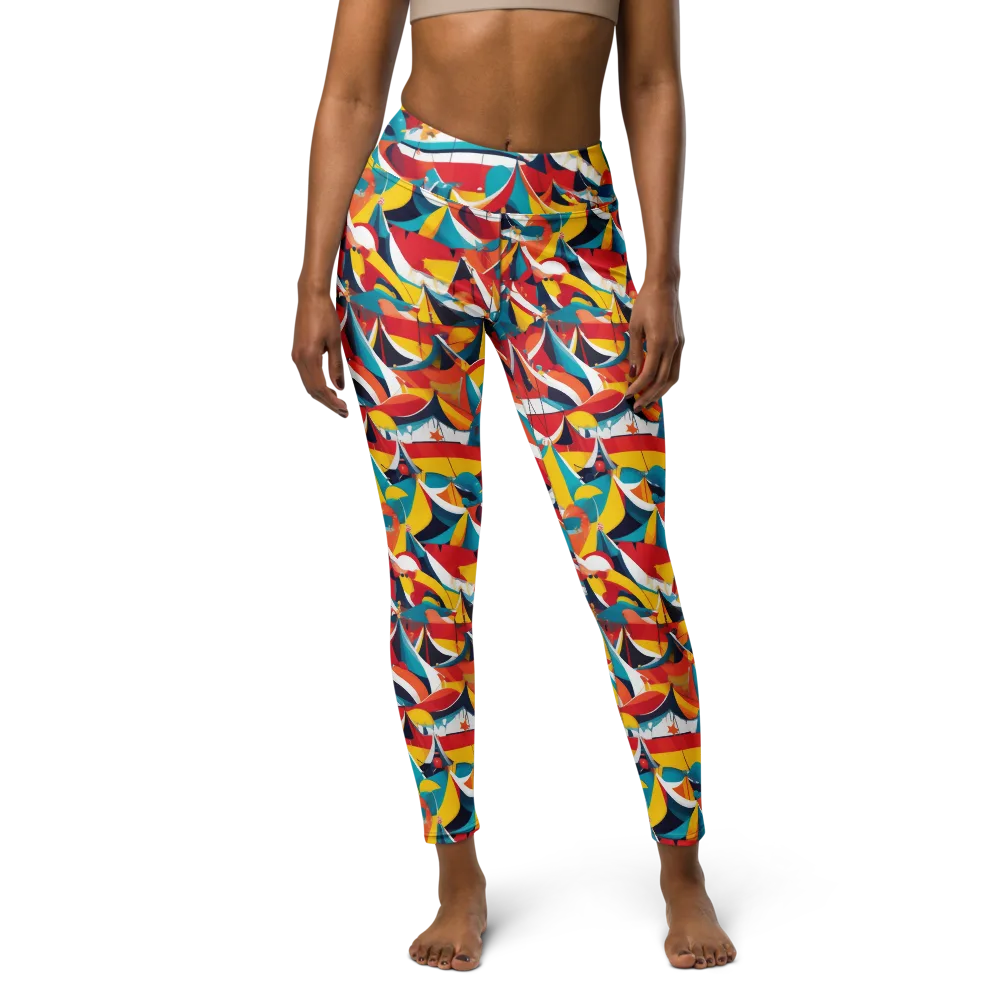 Carnival Sails on Yoga Leggings — Front
