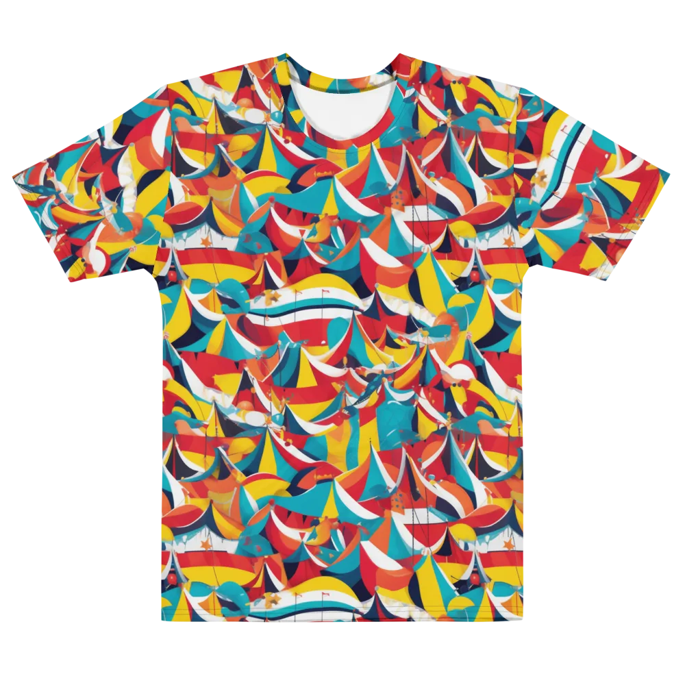 Carnival Sails on Men's Cotton Crew Neck T-Shirt — Front