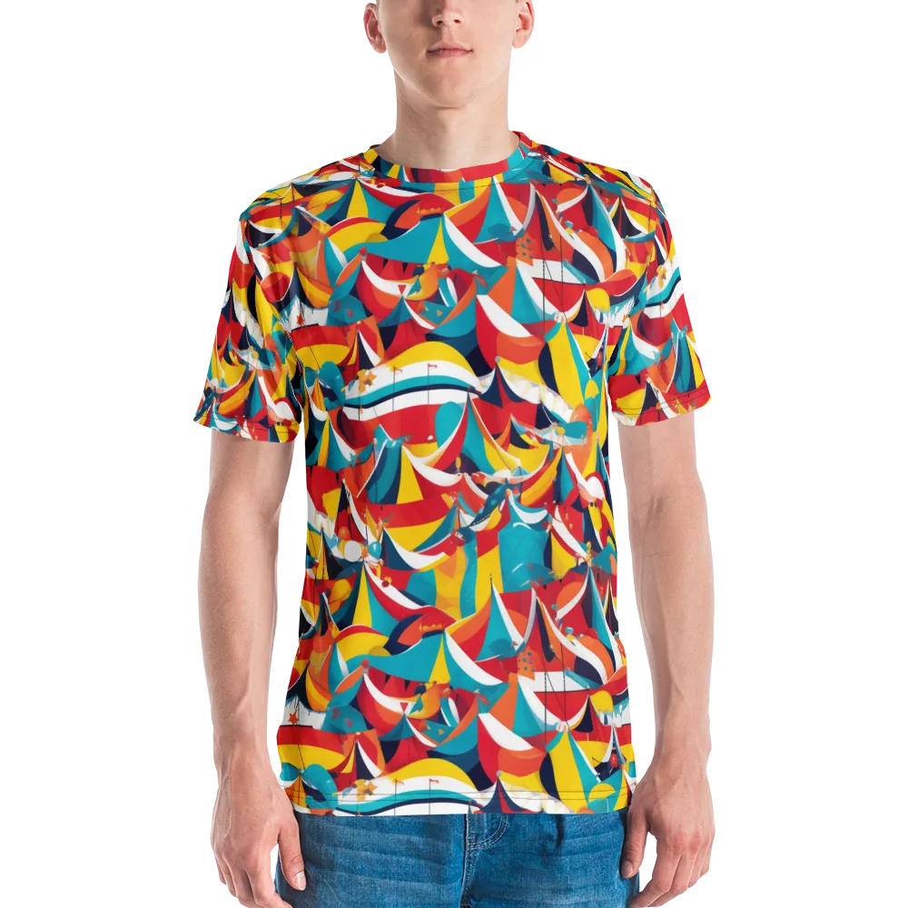 Carnival Sails on Men's Crew Neck T-Shirt — Front