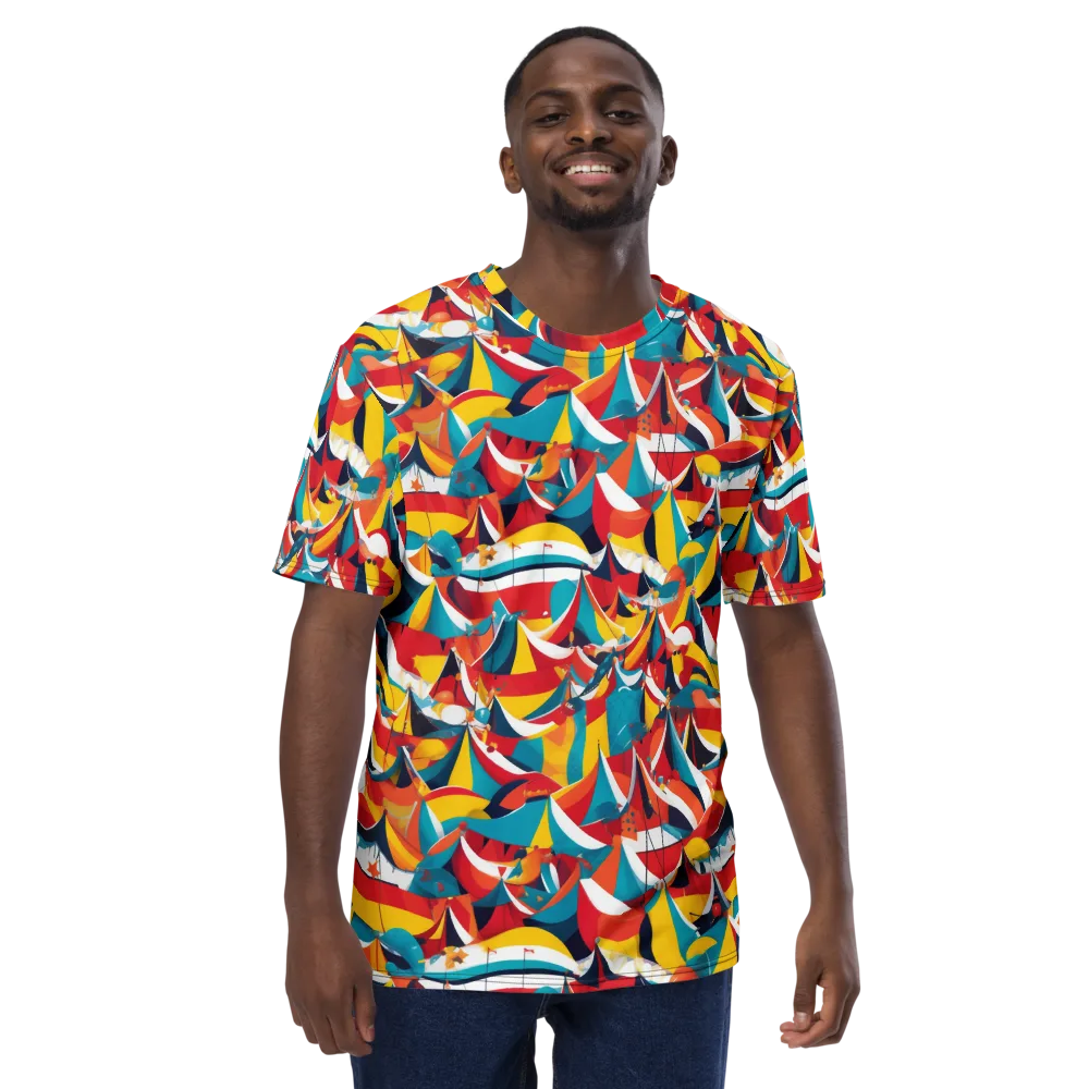 Carnival Sails on Men's Crew Neck T-Shirt — Front