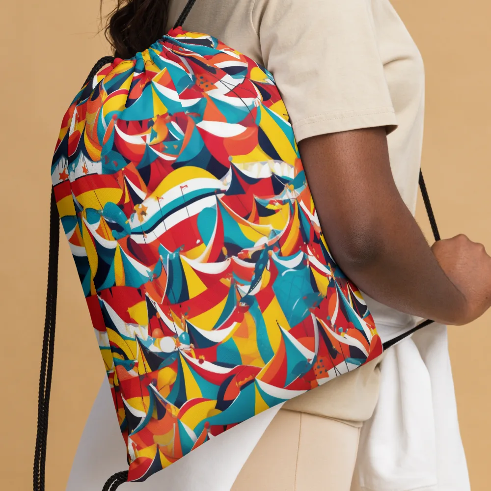 Carnival Sails on Drawstring Bag — Front