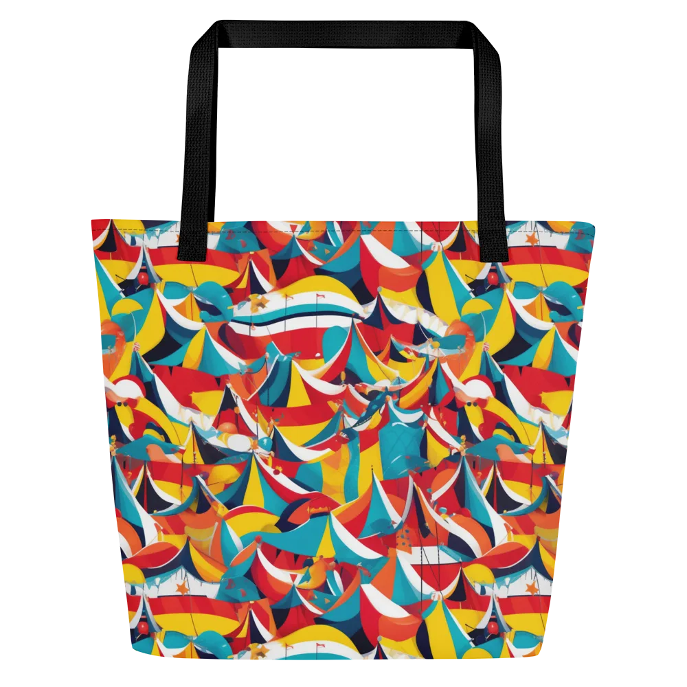 Carnival Sails on Large Tote Bag W/ Pocket — Front