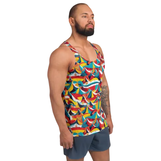 Carnival Sails on a Men's Tank Top