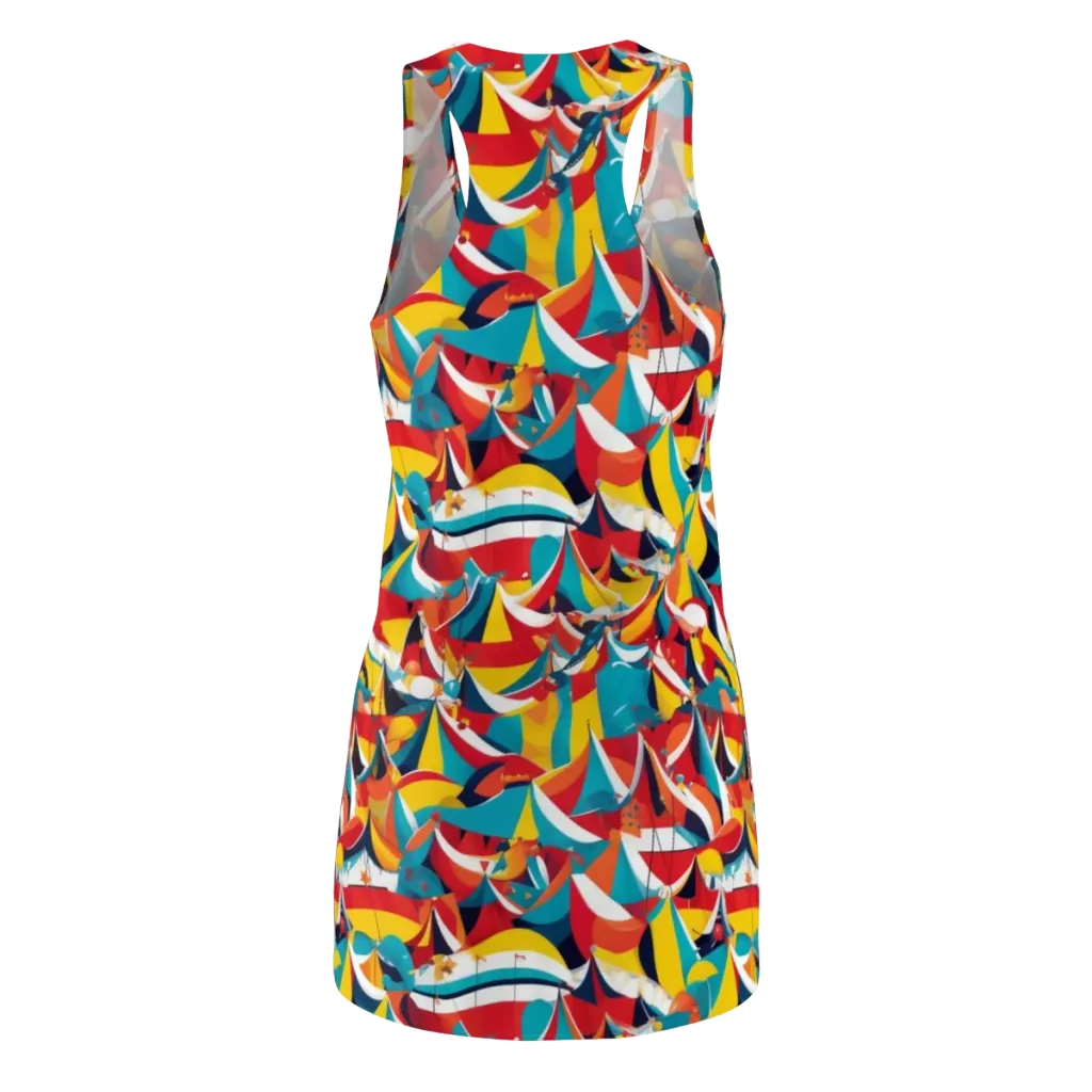 Carnival Sails on Racerback Dress — Back