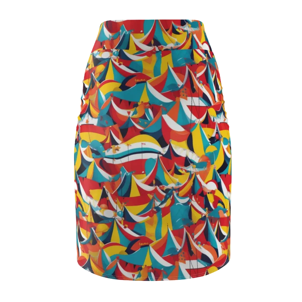 Carnival Sails on Pencil Skirt — Back