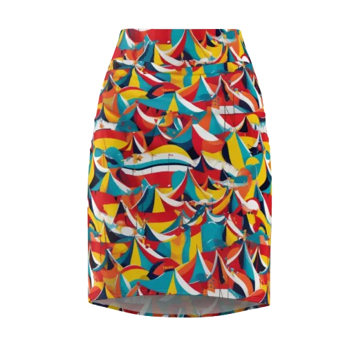 Carnival Sails on a Pencil Skirt