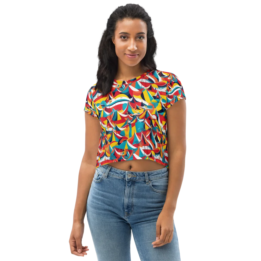 Carnival Sails on Crop Tee — Front