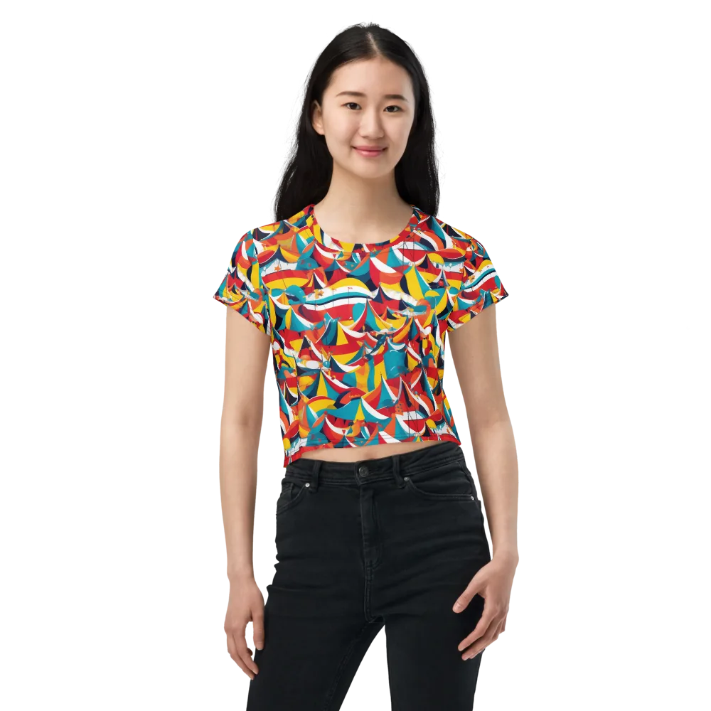 Carnival Sails on Crop Tee — Front