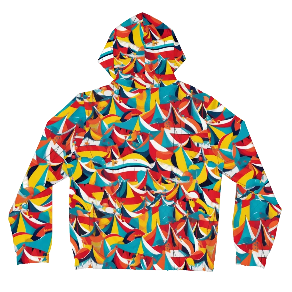 Carnival Sails on Women's Full-Zip Hoodie — Back