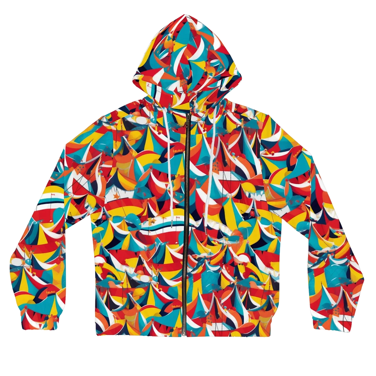Carnival Sails on Women's Full-Zip Hoodie — Front