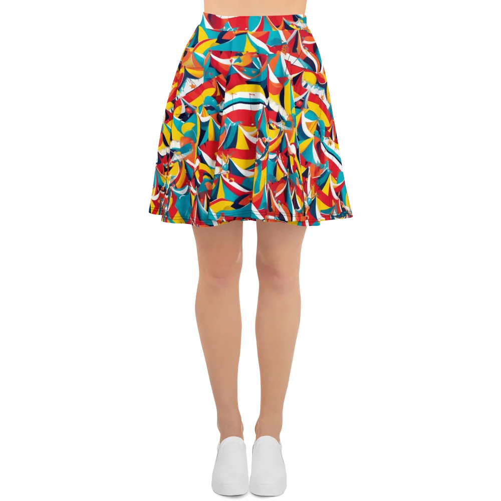 Carnival Sails on Skater Skirt — Front