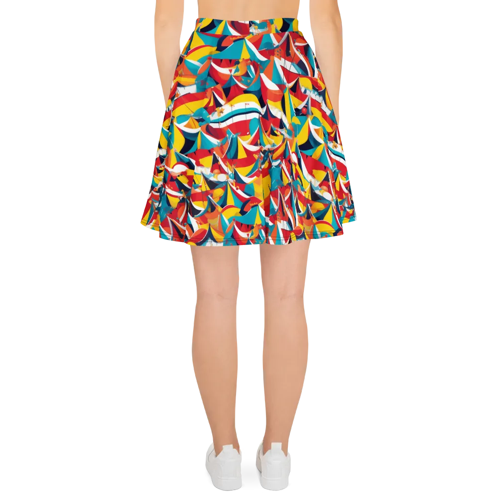 Carnival Sails on Skater Skirt — Back