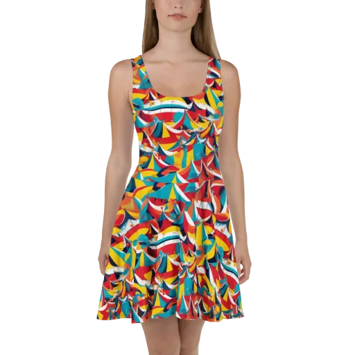 Carnival Sails on a Skater Dress
