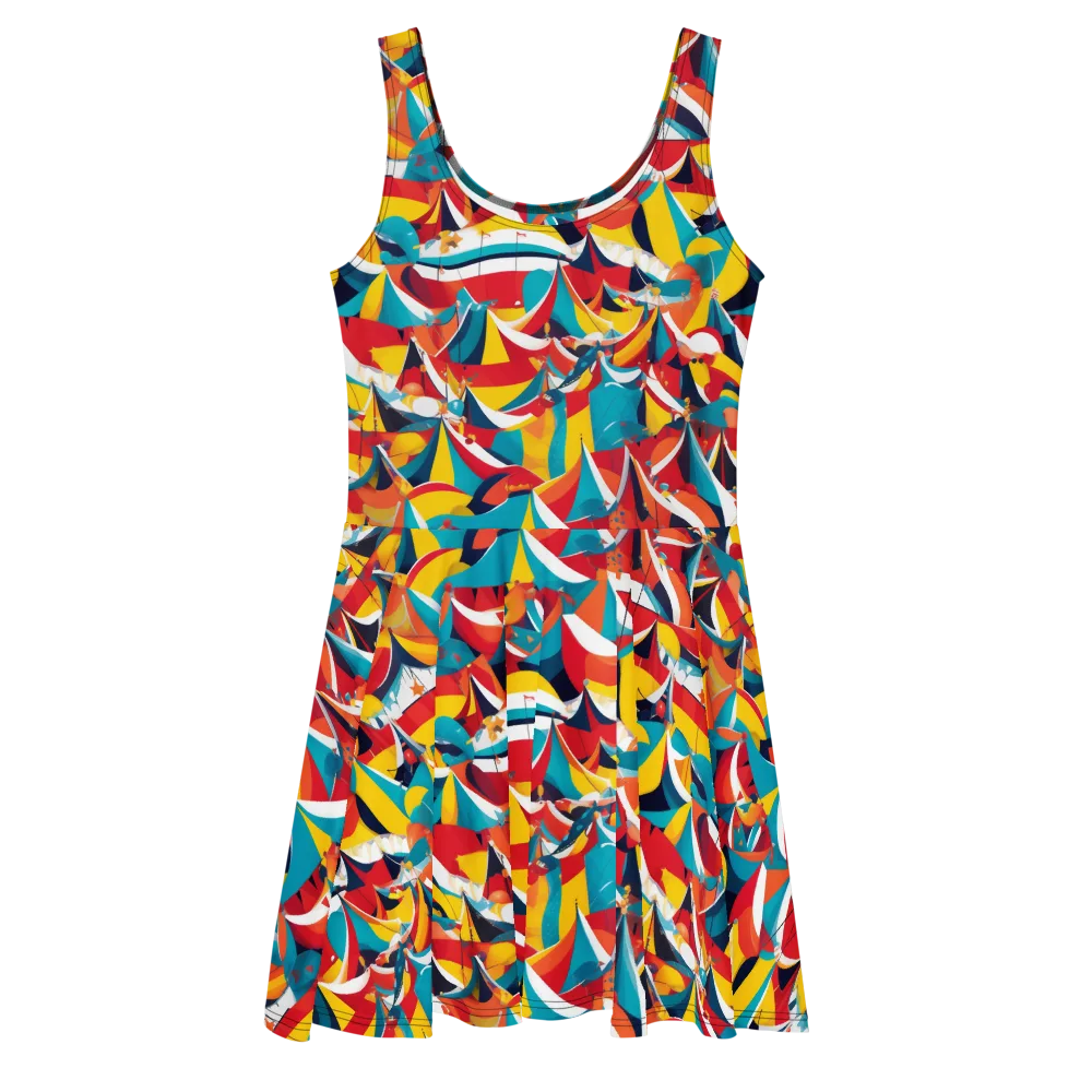 Carnival Sails on Skater Dress — Front