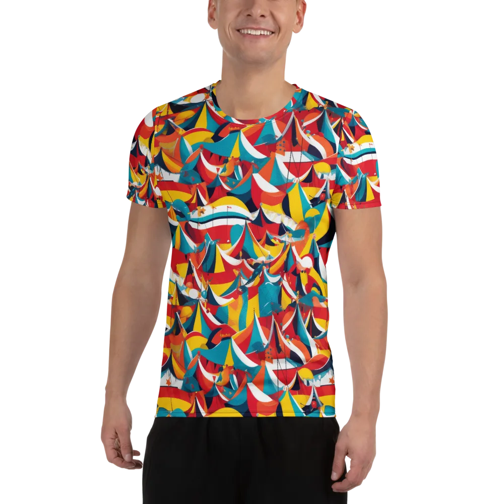 Carnival Sails on Men's Athletic T-Shirt — Front