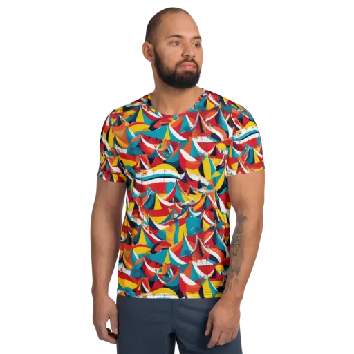 Carnival Sails on a Men's Athletic T-Shirt