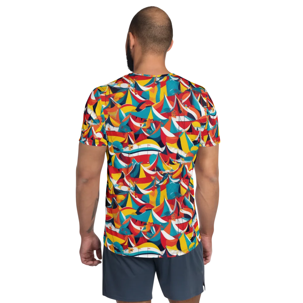 Carnival Sails on Men's Athletic T-Shirt — Back