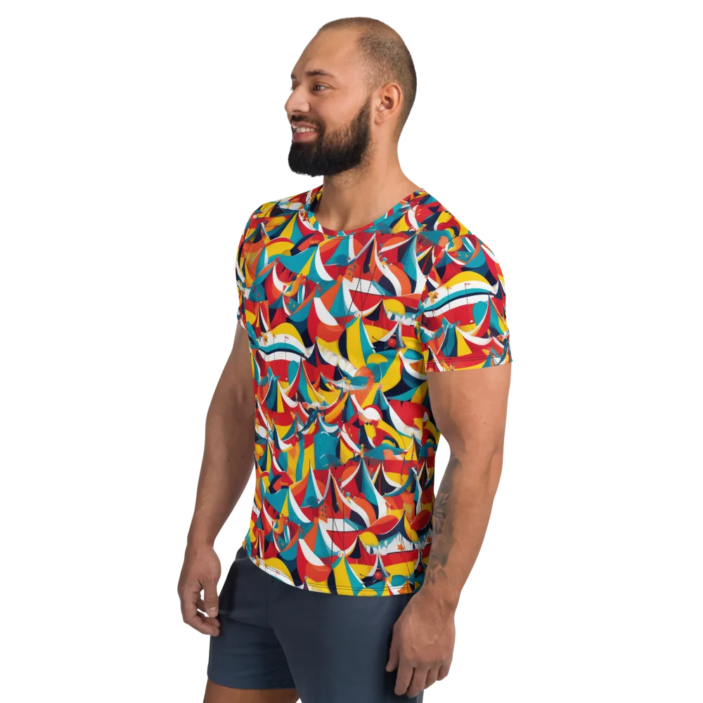 Carnival Sails on Men's Athletic T-Shirt — Left