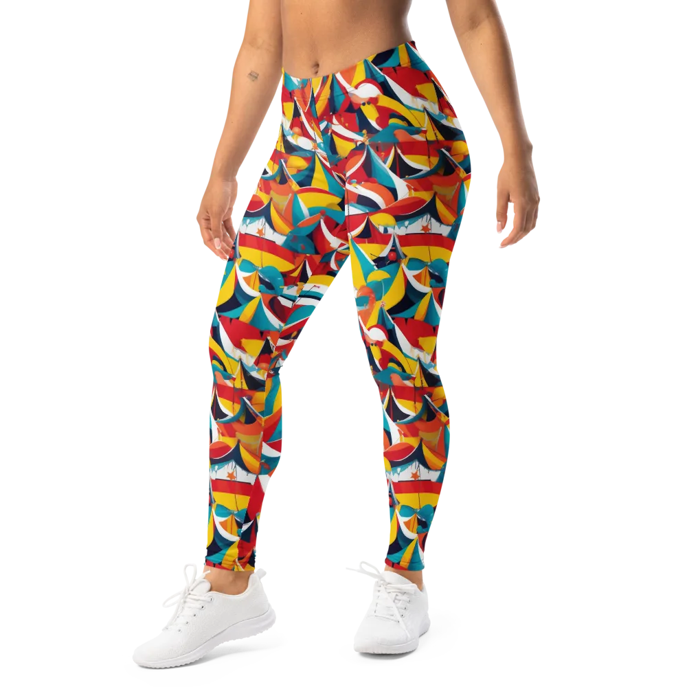 Carnival Sails on Leggings — Left Front