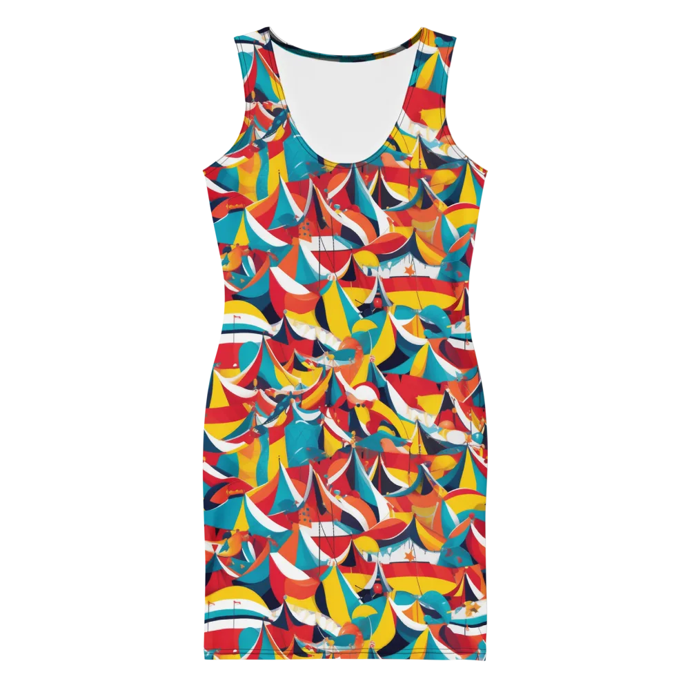 Carnival Sails on Bodycon Dress — Front
