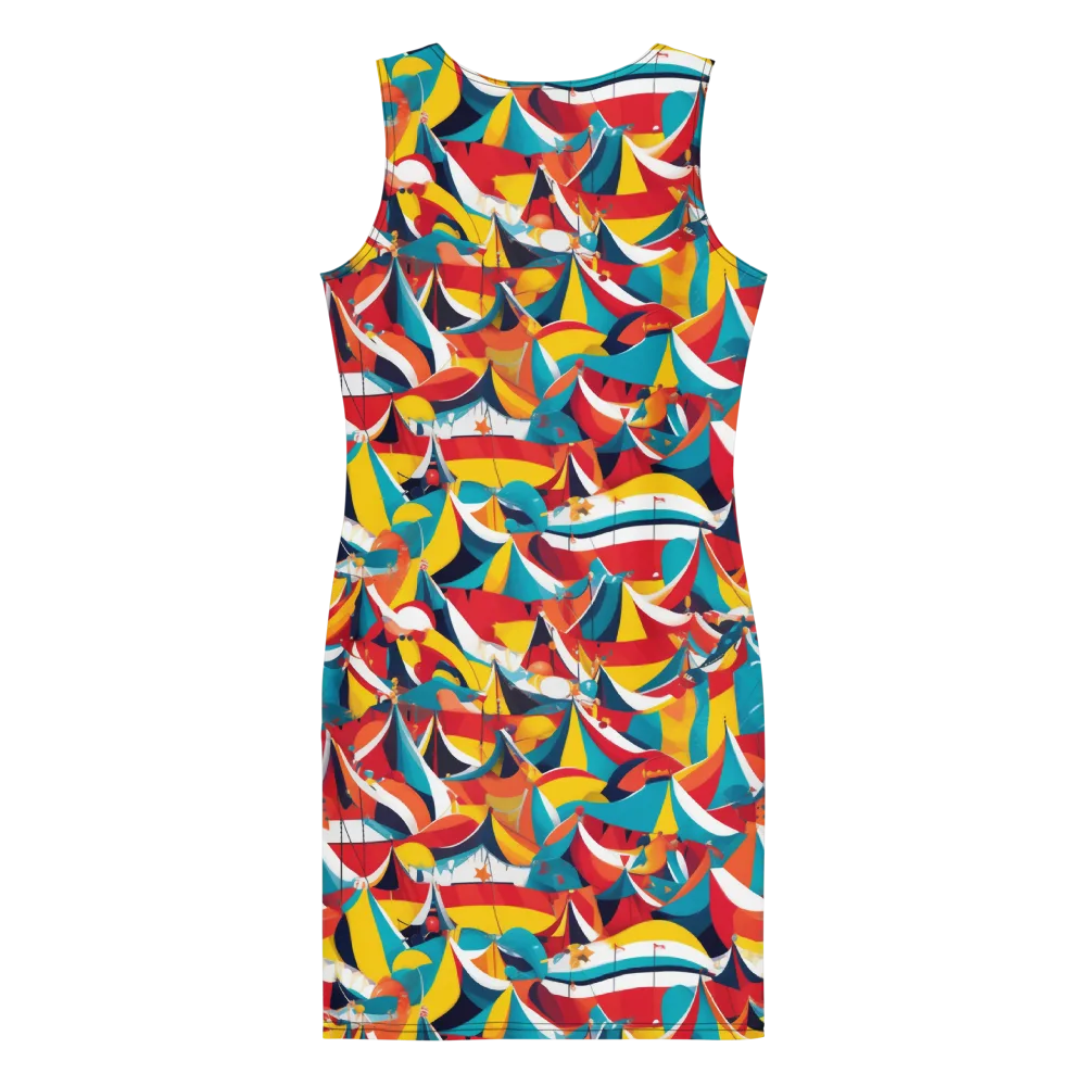 Carnival Sails on Bodycon Dress — Back