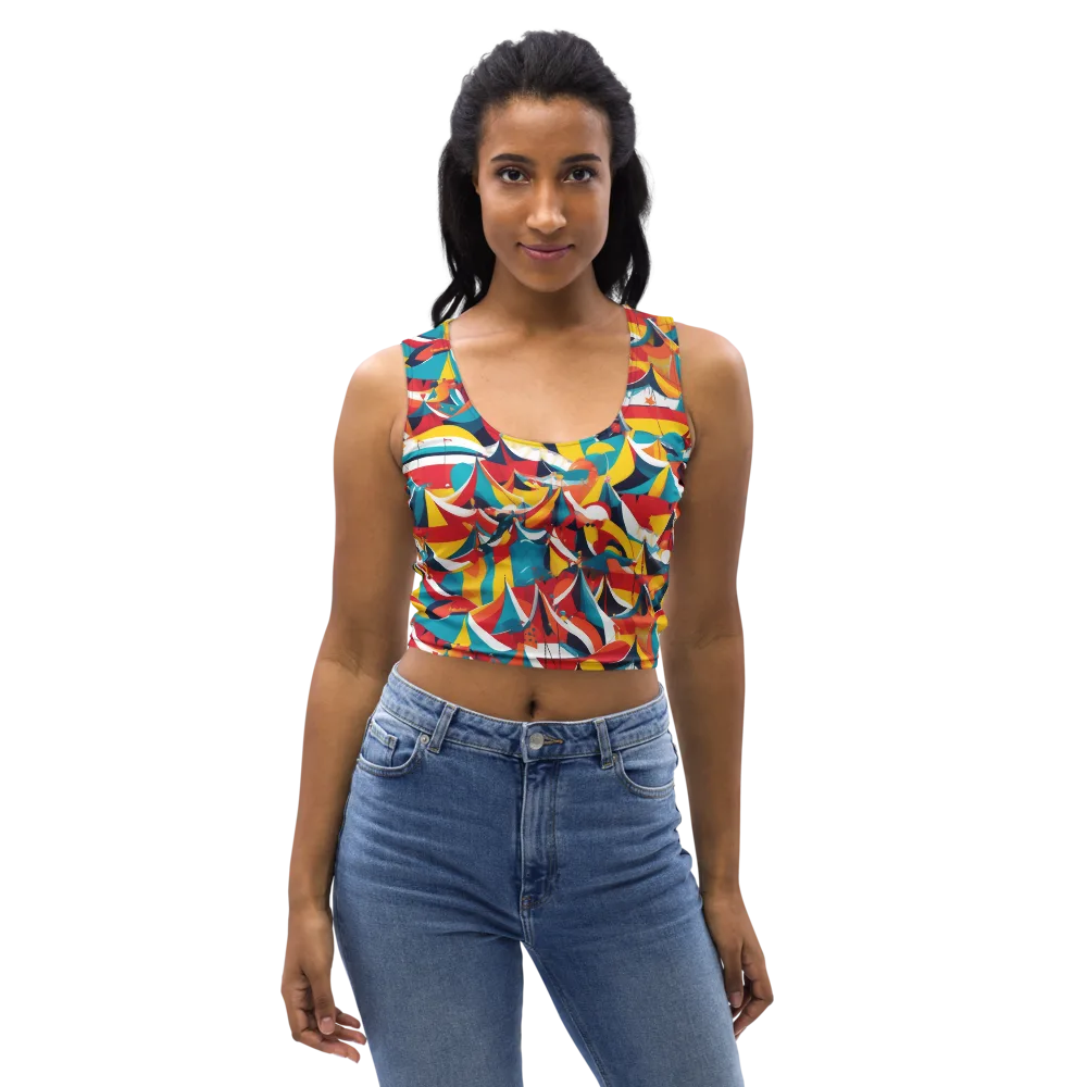 Carnival Sails on Crop Top — Front