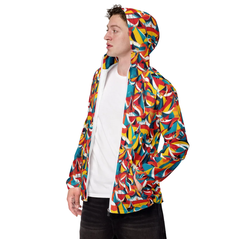 Carnival Sails on Men's Windbreaker — Left Front