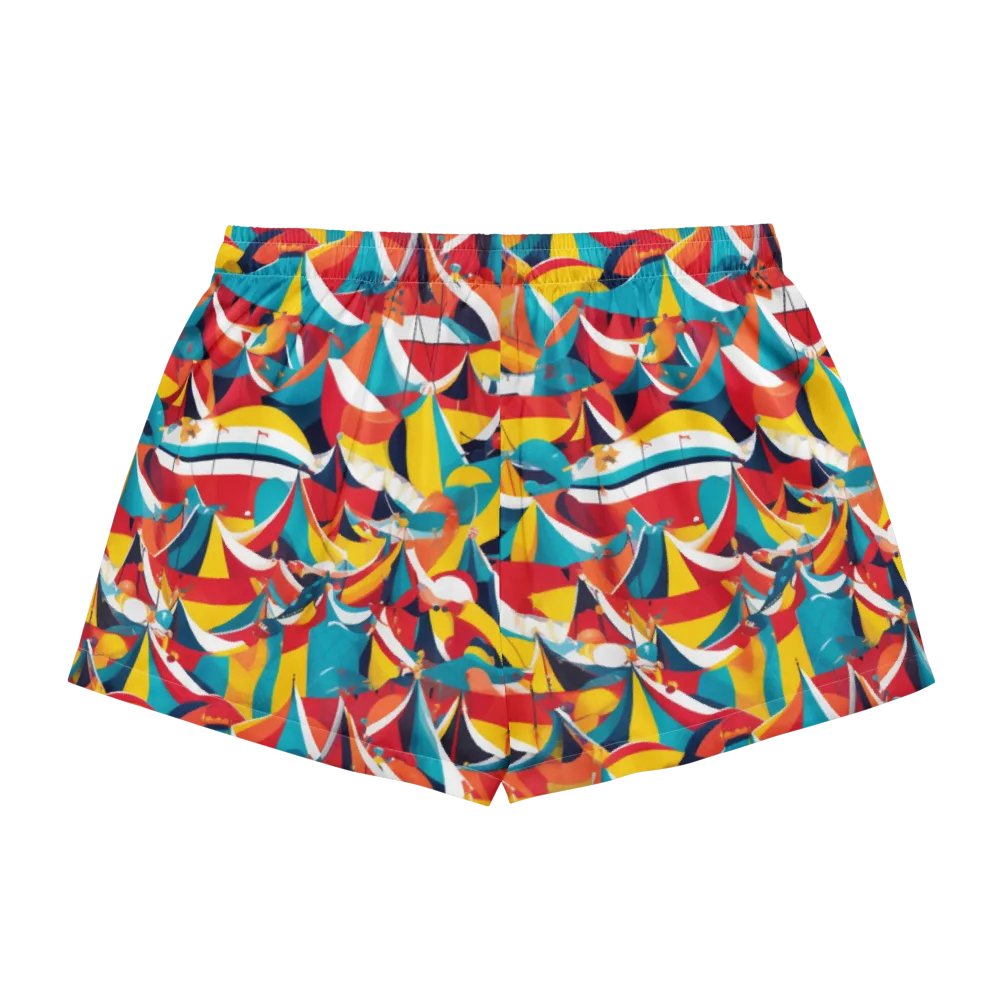 Carnival Sails on Women's Pajama Shorts — Back