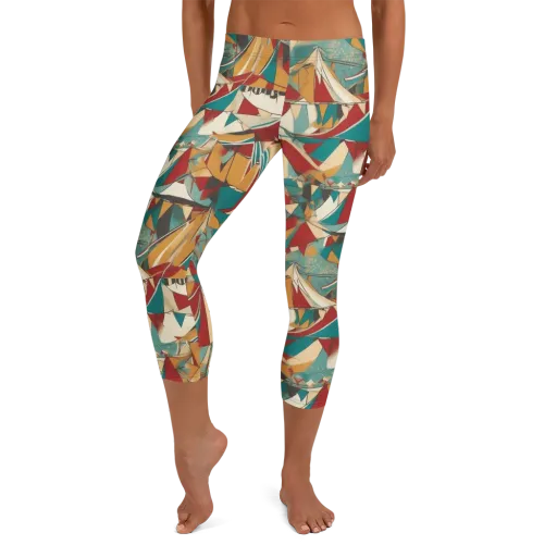 Carnival Geometry on a Capri Leggings