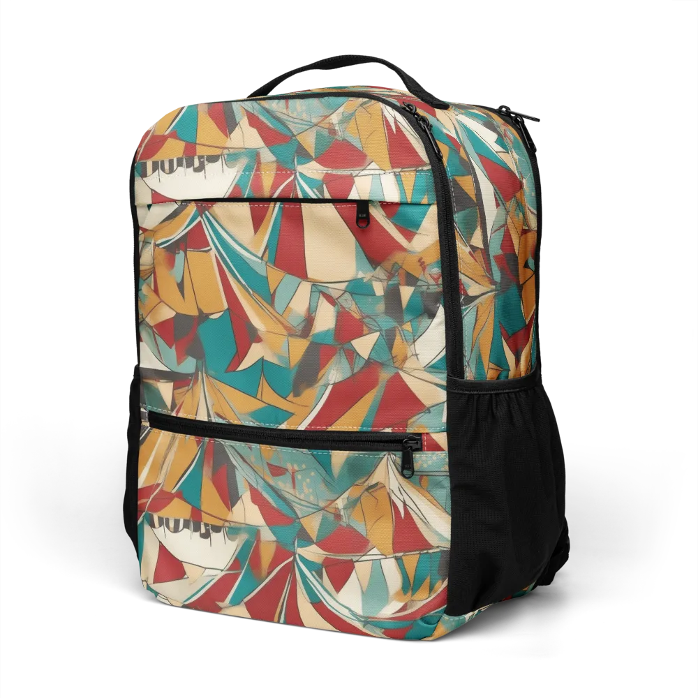 Carnival Geometry on Utility Backpack — Left Front
