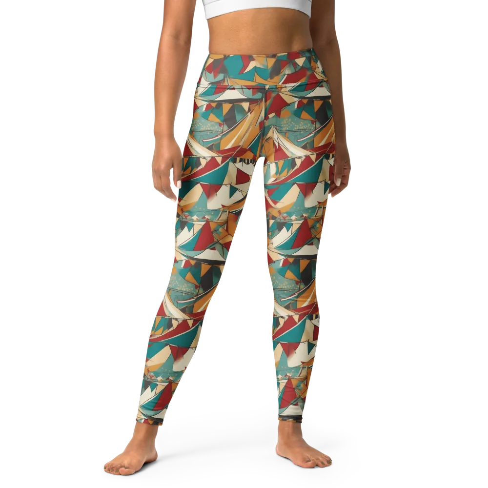 Carnival Geometry on Yoga Leggings — Front