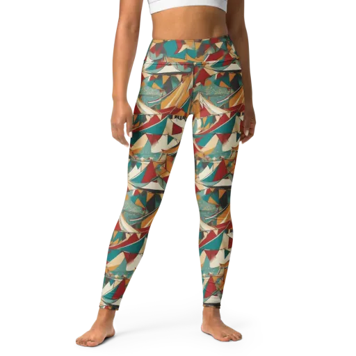 Carnival Geometry on a Yoga Leggings