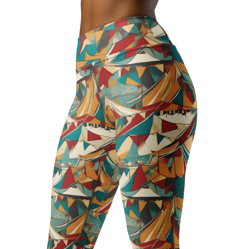 Carnival Geometry on Yoga Leggings — Left Front