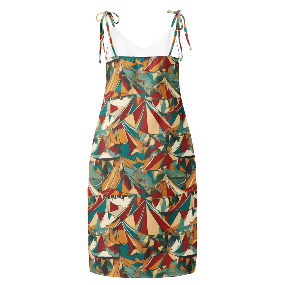 Carnival Geometry on Slip Dress — Back