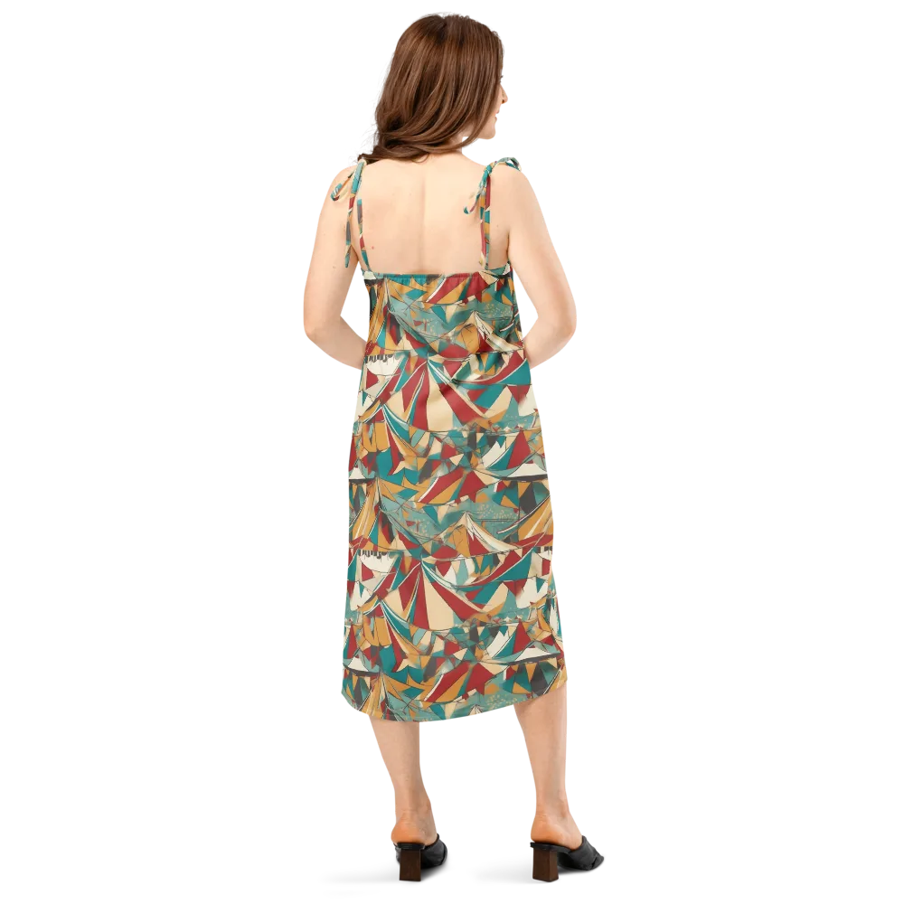 Carnival Geometry on Slip Dress — Back